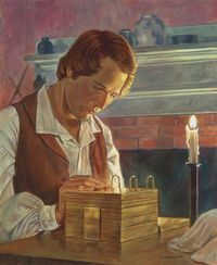 Joseph Smith Translating Gold Plates