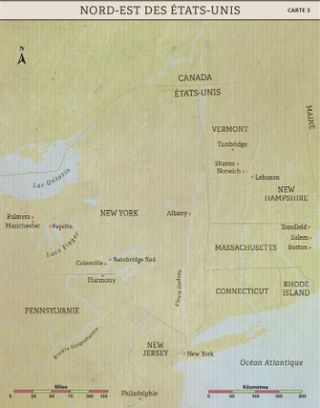 carte du nord-est des États-Unis
