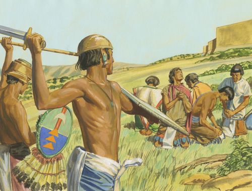 Lamanites coming and people praying