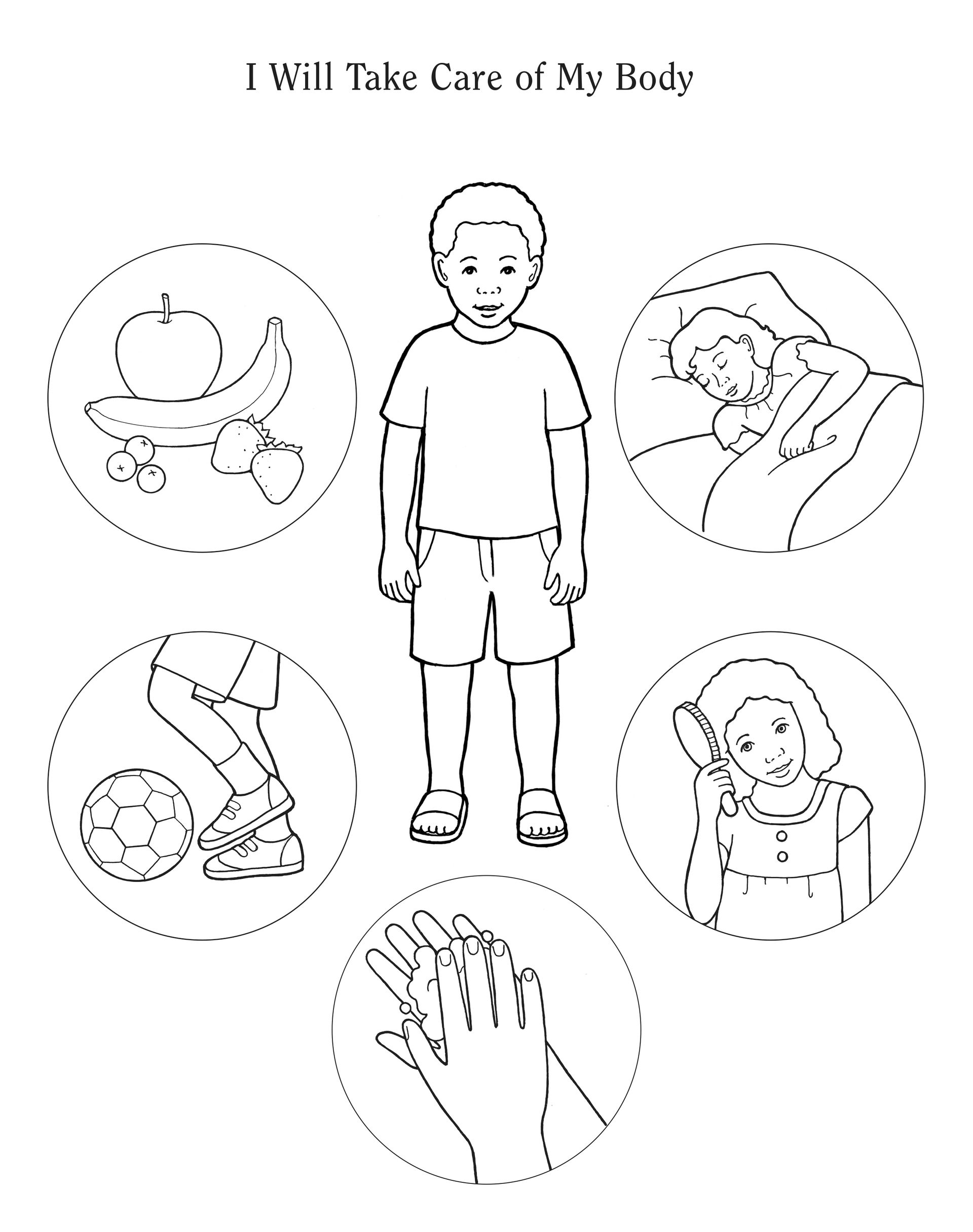 An illustration and activity from lesson 10, page 47 in the nursery manual Behold Your Little Ones (2008).