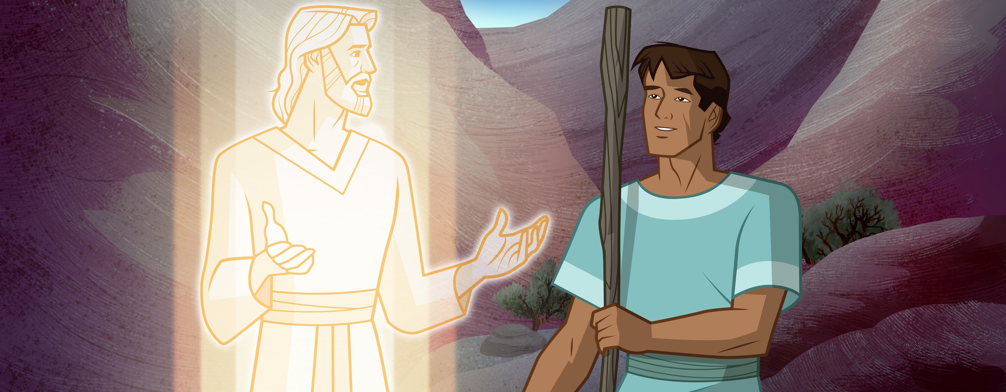 Illustration of Jesus Christ talking to Jacob. Genesis 28:3–4, 14; 1 Nephi 10:14