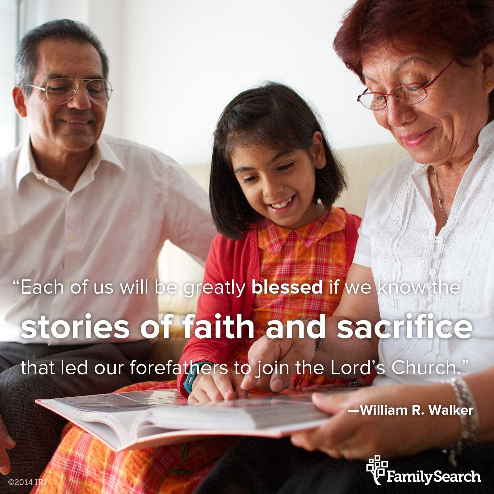 "“Each of us will be greatly blessed if we know the stories of faith and sacrifice that led our forefathers to join the Lord’s Church.”—Elder William R. Walker, “Live True to the Faith” After learning your ancestors’ stories of faith, record them in the Memories section of FamilySearch.org so that your memories will be preserved for generations."  