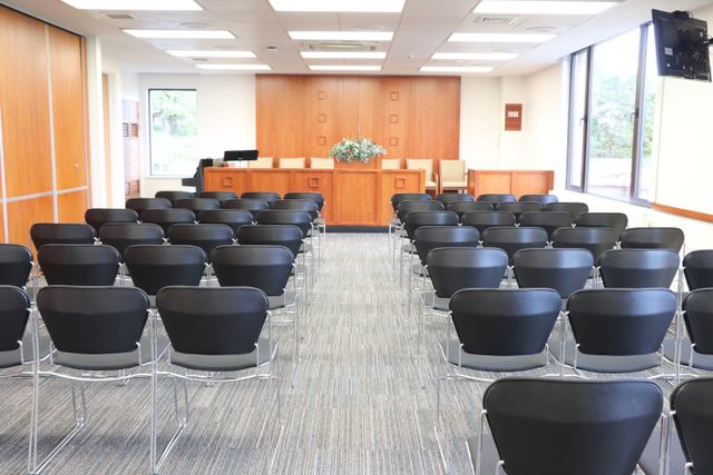 Photos of working and eating areas inside the England Missionary Training Center