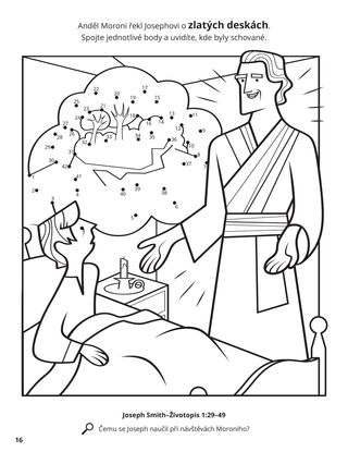 Angel Moroni Appeared to Joseph coloring page