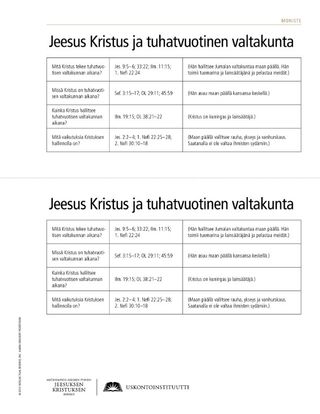 moniste, Jeesus Kristus ja tuhatvuotinen valtakunta