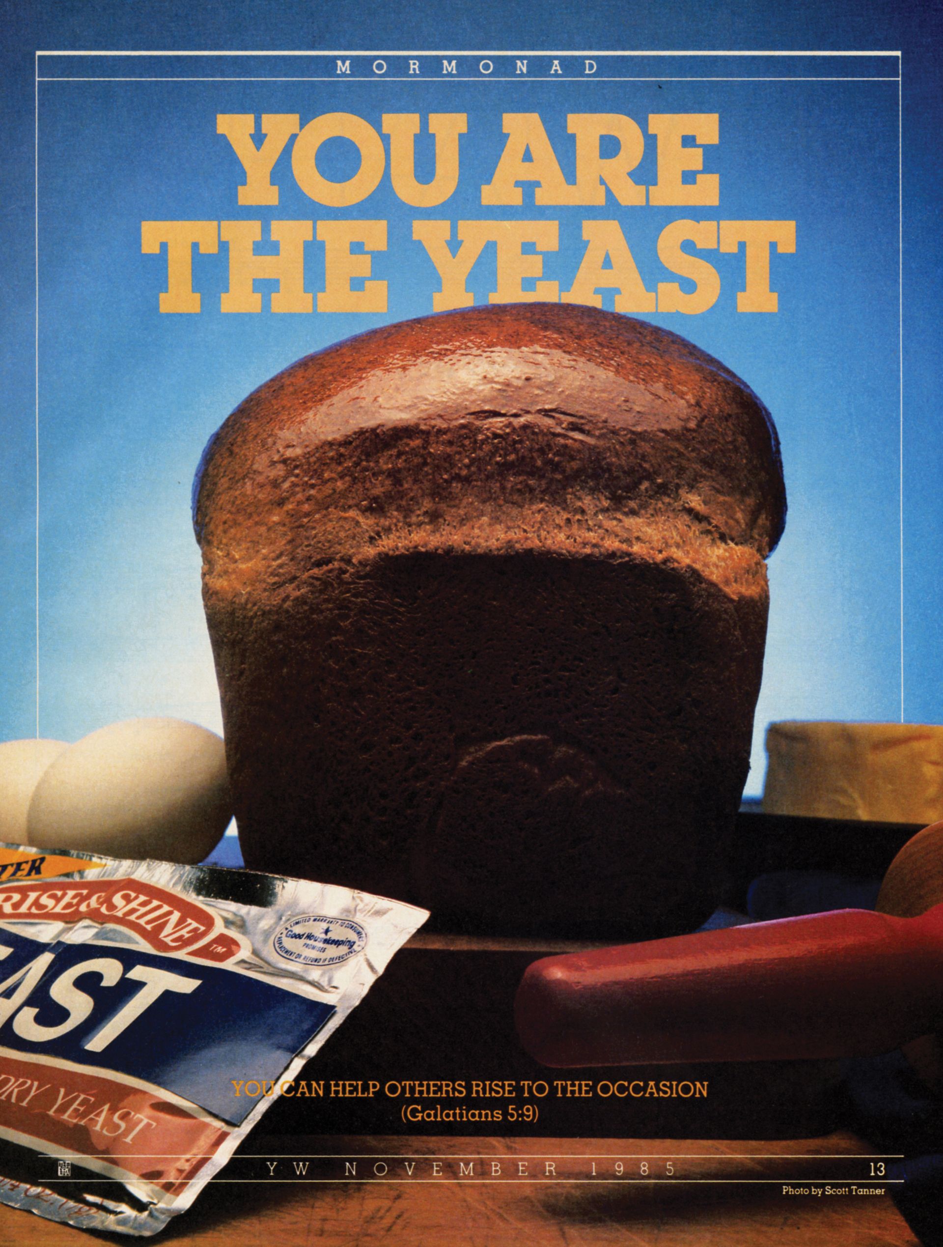 You Are the Yeast. You can help others rise to the occasion. (Galatians 5:9.) Nov. 1985 © undefined ipCode 1.