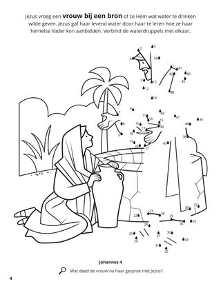 The Woman at the Well coloring page