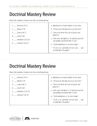 Doctrinal Mastery Review handout