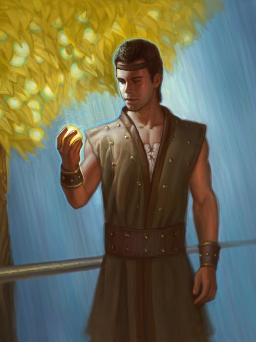 Nephi holding fruit