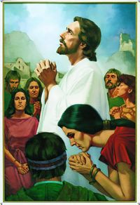 Jesus Praying with the Nephites