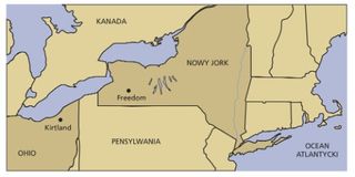mapa, stany Nowy Jork i Ohio