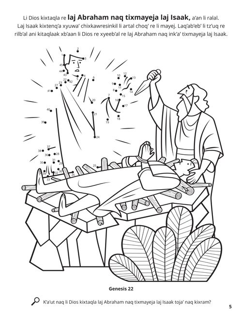 Abraham and Isaac coloring page