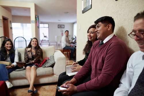 group of young adults meeting for an activity