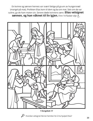 Elijah and the Widow coloring page