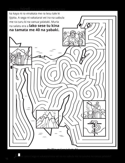 Forty Years in the Wilderness coloring page