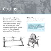 A graphic explaining the cutting of stones.