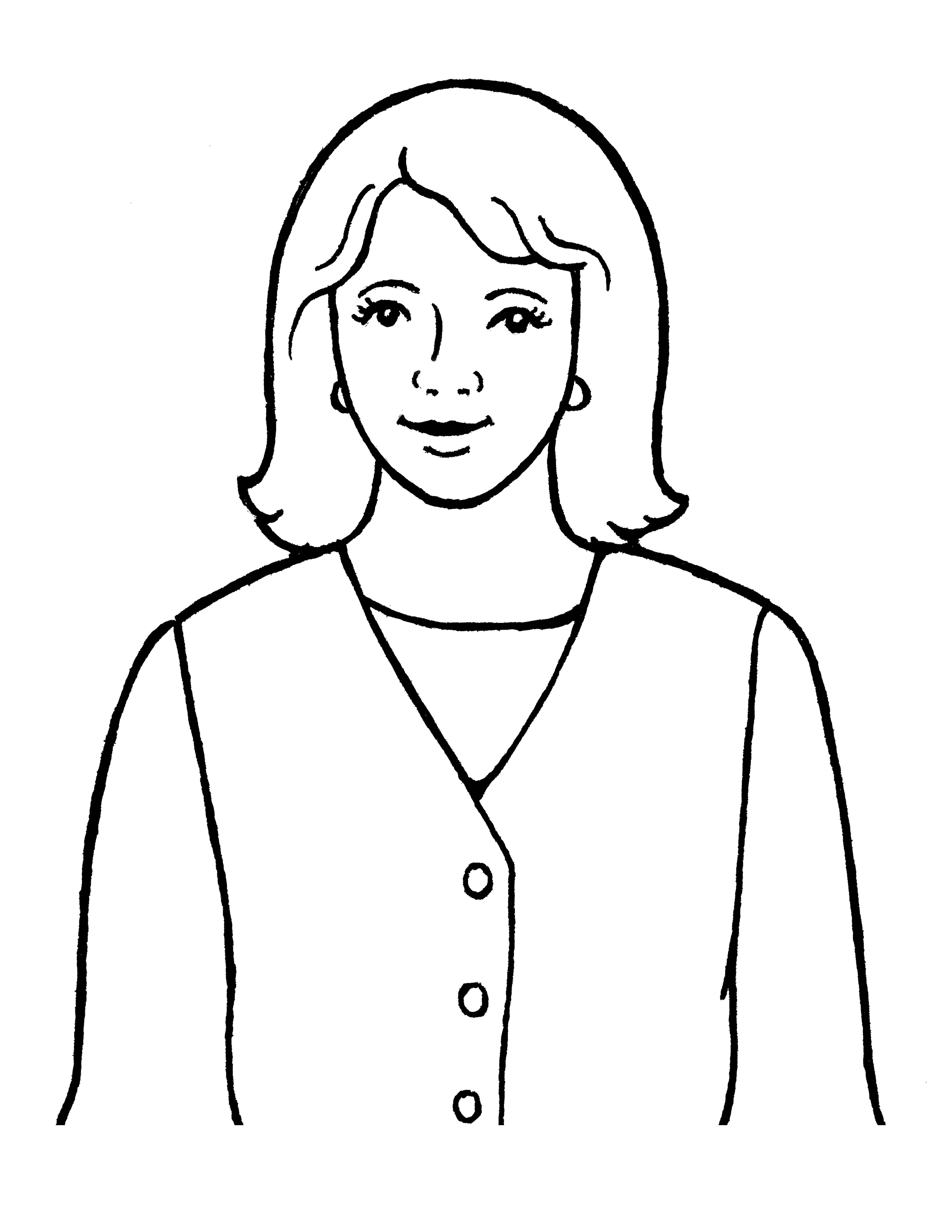 An illustration of a mother from the nursery manual Behold Your Little Ones (2008), page 59.