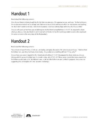 handout, scenarios