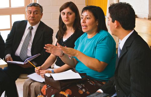 woman speaking during a council meeting