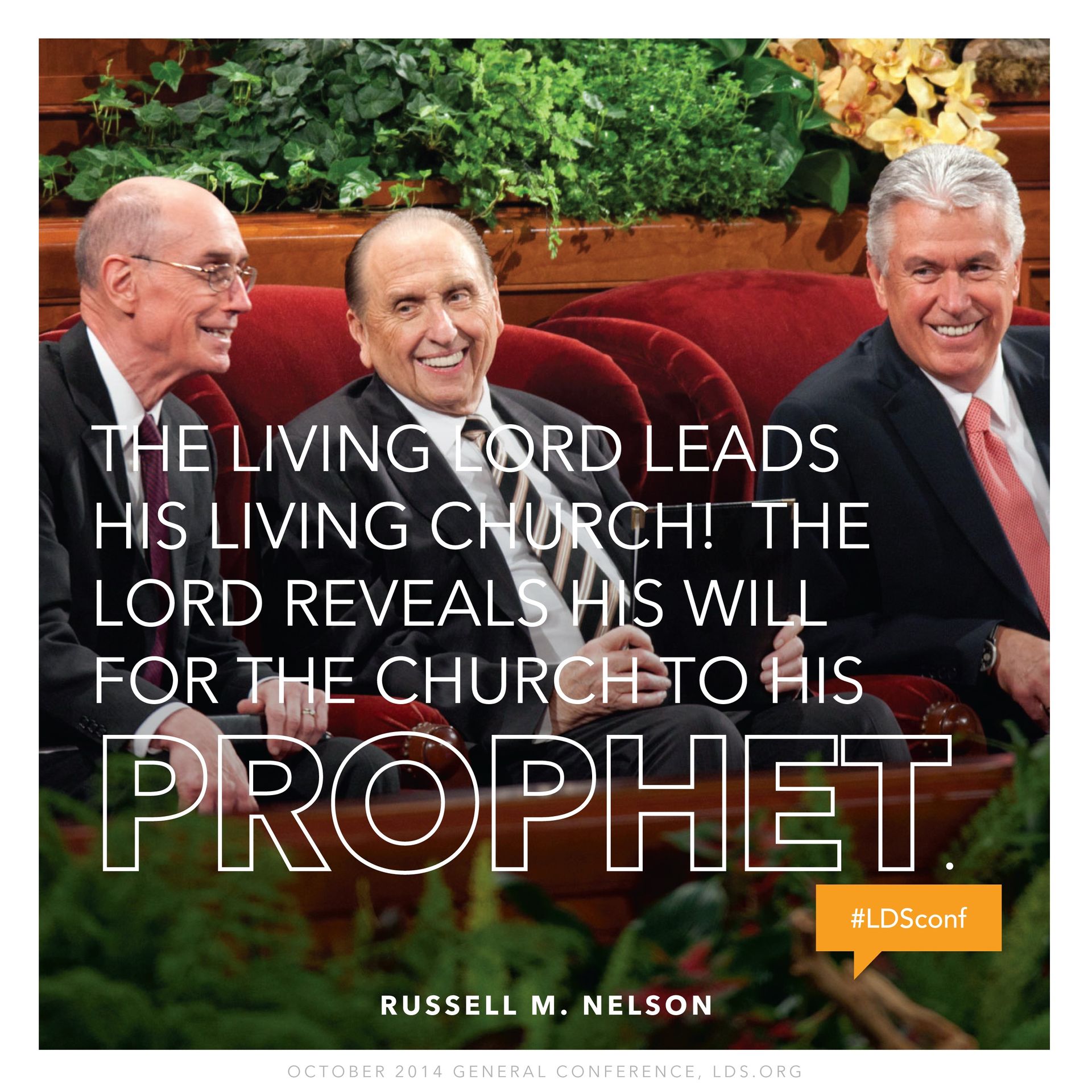 “The living Lord leads His living Church! The Lord reveals His will for the Church to His prophet.”—President Russell M. Nelson, “Sustaining the Prophets” © undefined ipCode 1.
