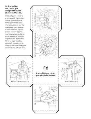 página de atividades: Fé é acreditar em coisas que não podemos ver