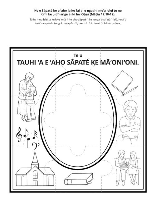 peesi ʻekitivitií: Te u tauhi ʻa e Sāpaté ke māʻoniʻoni