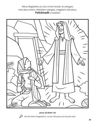 The Risen Christ Appeared to Mary Magdalene coloring page