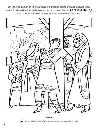 Laman and Lemuel Bound Nephi coloring page
