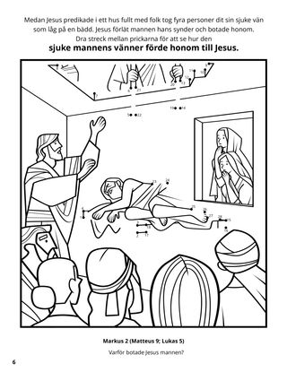 Jesus Healed a Sick Man coloring page