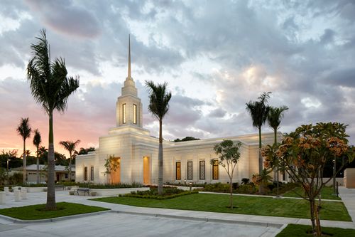 A side view of the Port-au-Prince Haiti Temple.