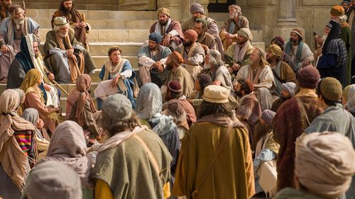 Jesús enseñando en el templo