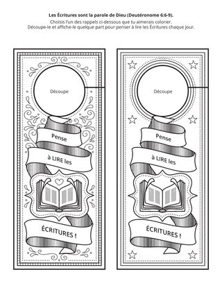 page d’activité : Les Écritures sont la parole de Dieu.