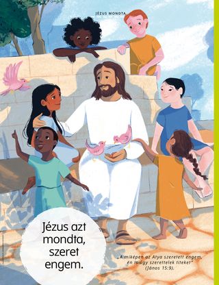 Jesus sitting with children