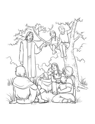 coloring page of Alma teaching people