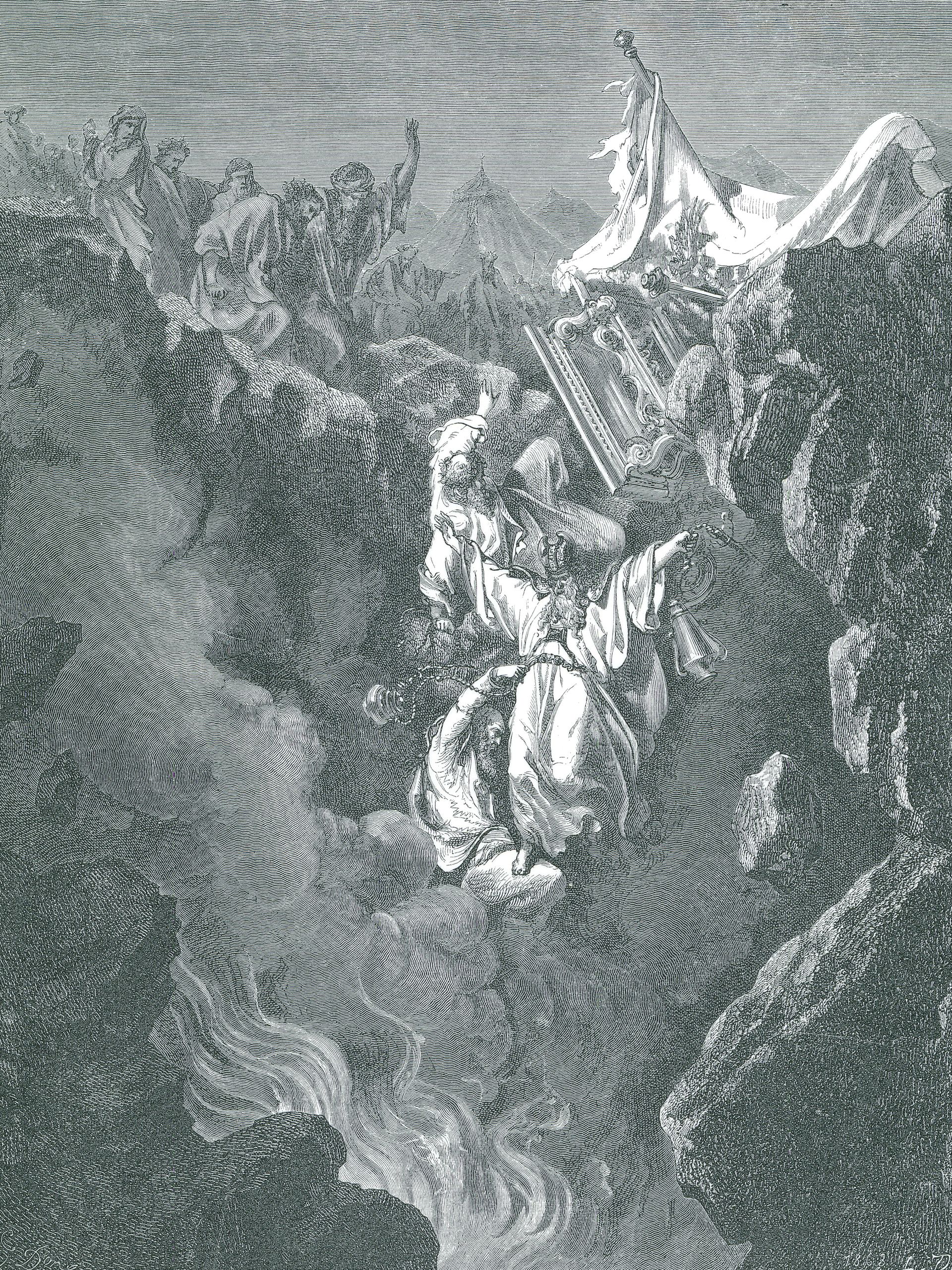 Death of Korah, Dathan, and Abiram, by Paul Gustave Doré
