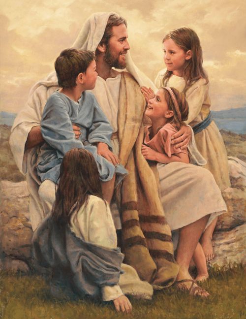 Gesù Cristo con dei bambini