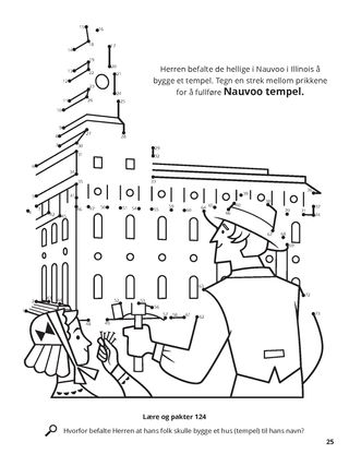 Nauvoo Temple Construction coloring page