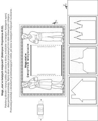 strona z zadaniami: Mogę stać w świętych miejscach.