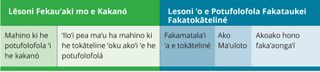 chart of contextual lesson and doctrinal mastery passage lesson