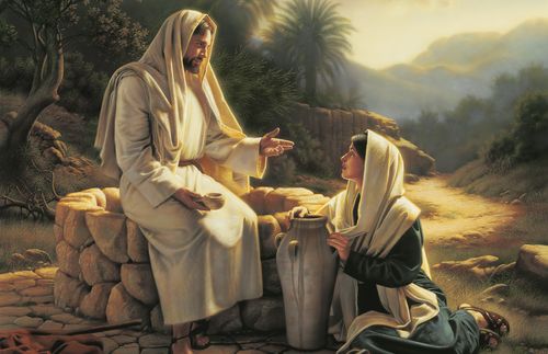 Christ with the woman at the well