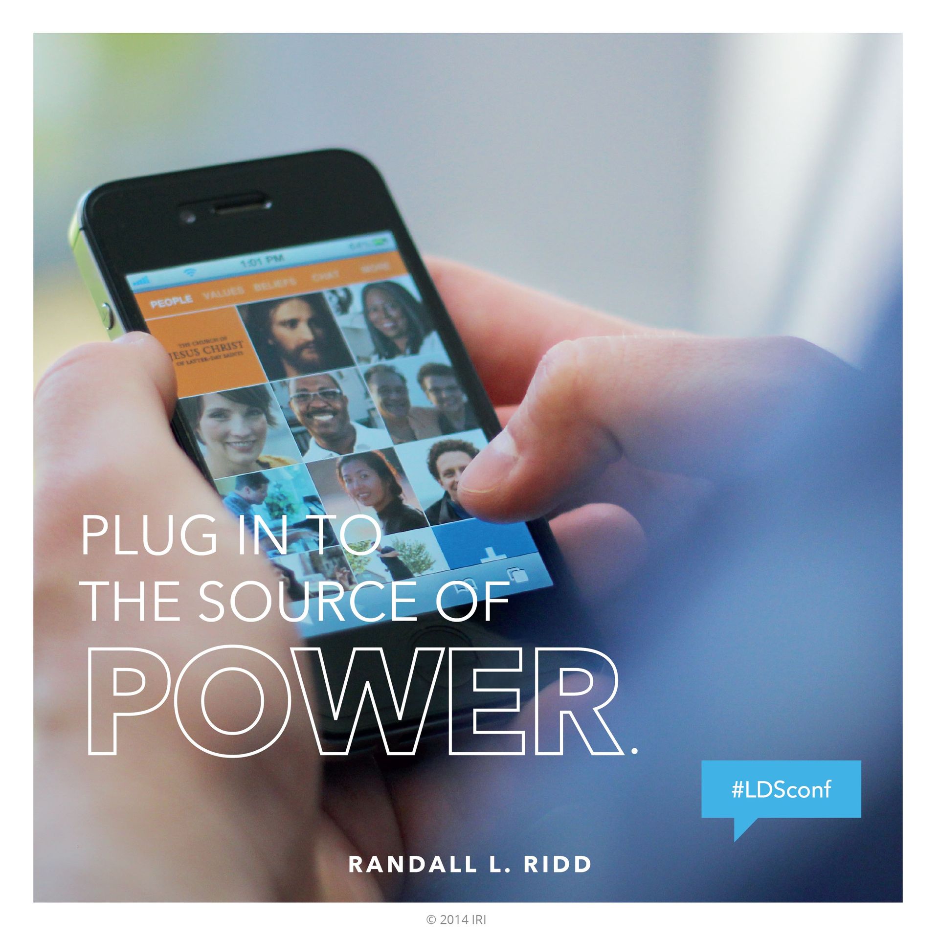 “Plug in to the source of power.”—Brother Randall L. Ridd, “The Choice Generation” © undefined ipCode 1.