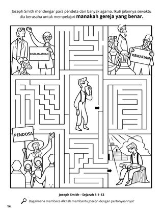 Joseph Smith Wanted to Know Which Church Was Right coloring page