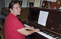 young woman at piano