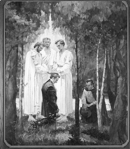 Peter, James, and John ordaining Joseph