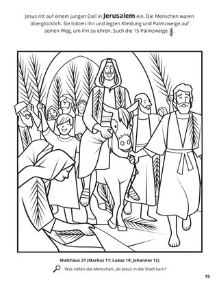 Jesus’s Triumphal Entry into Jerusalem coloring page