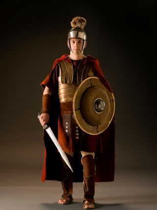 man in New Testament era armor