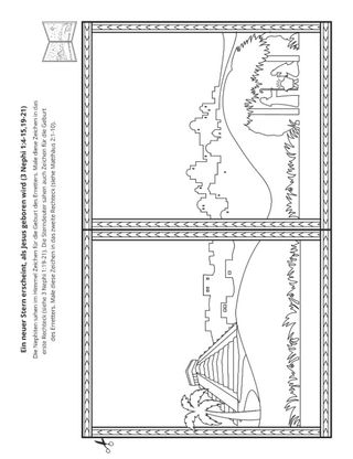 Seite mit der Aktivität: Die Menschen sahen Zeichen der Geburt Christi