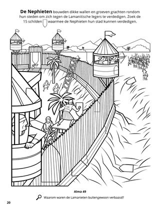 The Nephites’ Fortifications coloring page