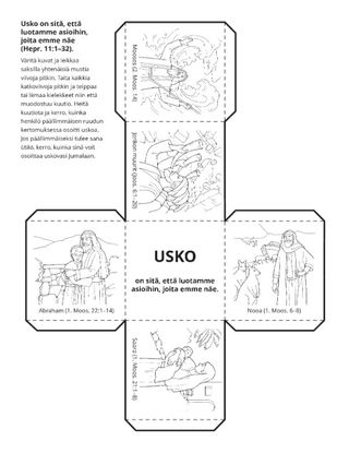 toimintasivu: usko on sitä, että luotamme asioihin, joita emme näe