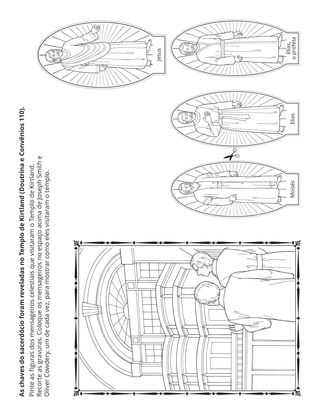 página de atividades: As chaves do sacerdócio foram restauradas no Templo de Kirtland
